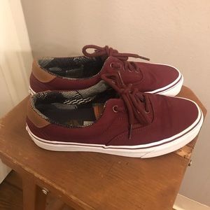 NICE VANS SIZE 7 MEN 8.5 WOMEN MAROON/BROWN